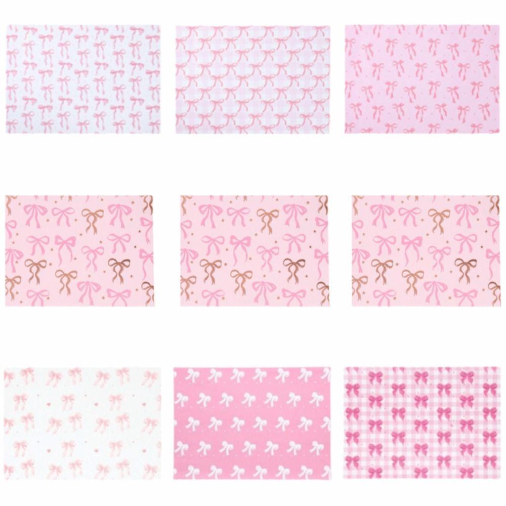 3Pcs Thick Material Bow Themed Wrapping Paper Double-Sided Printing Wrapping Paper Gift Paper Decor