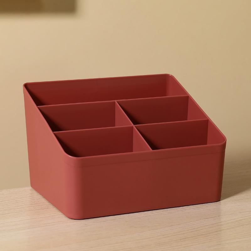 Trendige Schreibtisch-Aufbewahrungsbox: 4-Raster für Wohnheimkosmetik und 5-Raster für verschiedene Artikel.
