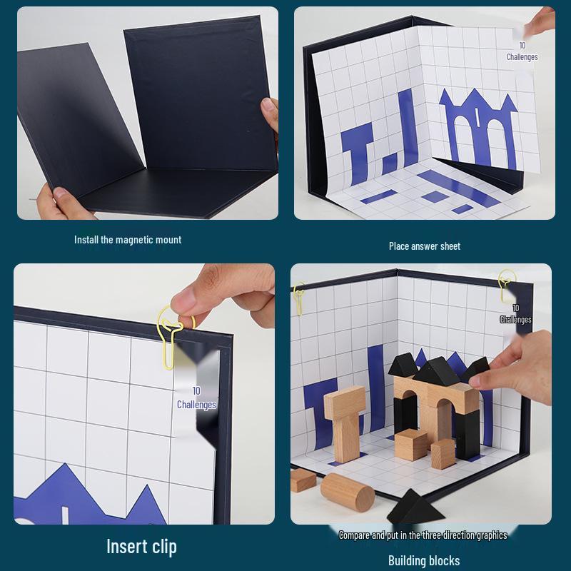 3D Space City Building Blocks Set: Geometric Shapes for Teaching Spatial Thinking