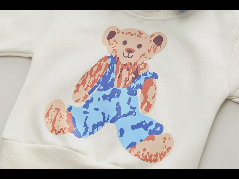 Herbst/Frühling Bär Casual Jungen Zwei-Stück Koreanische Anzug