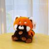 Creative Table with Sitting Raccoon Doll Plush Toy Red Panda Rag Doll Children's Accompanying Doll Birthday Gift