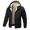 Casual Thermal Jackets for Men Winter Warm Heavyweight Fleece Hoodie Jacket Warm Thick Coats Outerwear Men's Hooded Outdoor Sport Jackets