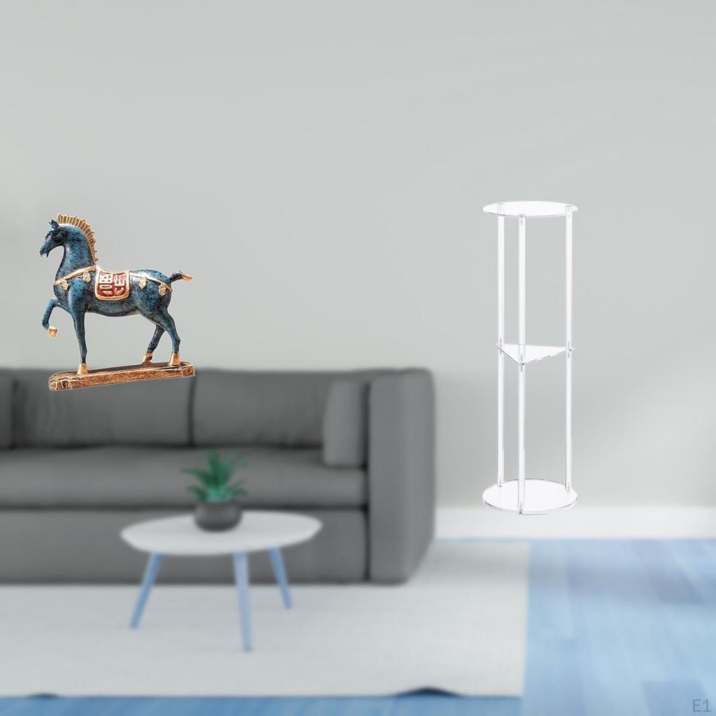 Standing Horse Sculpture Acrylic Side Table Desktop Ornament Fengshui Decor for Desk Living Room