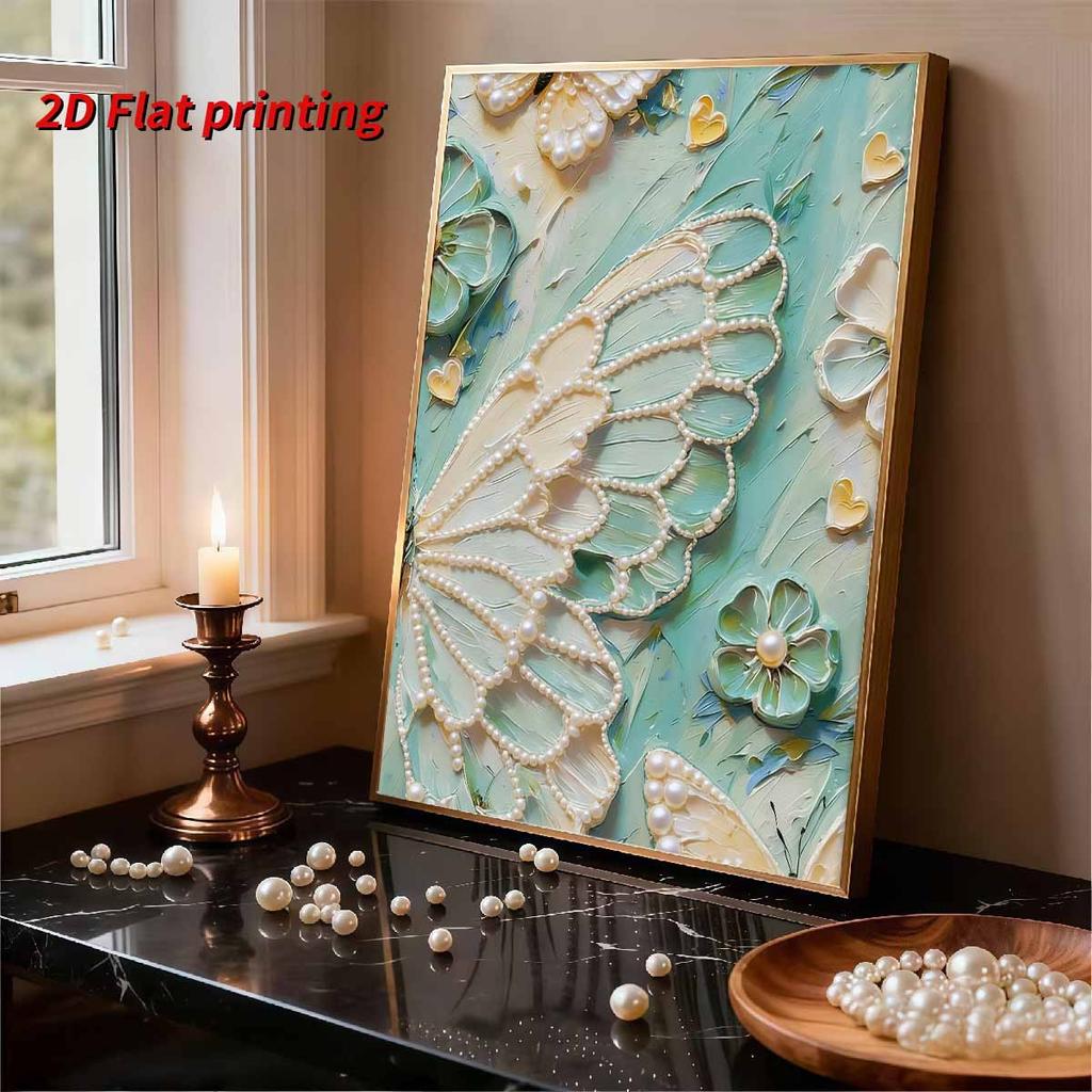 DIY Pearl Painting Set Wings Pattern Home Decoration Handmade Sticky Diamond Creative Canvas Pearl Art Painting Crafts Perfect Gift