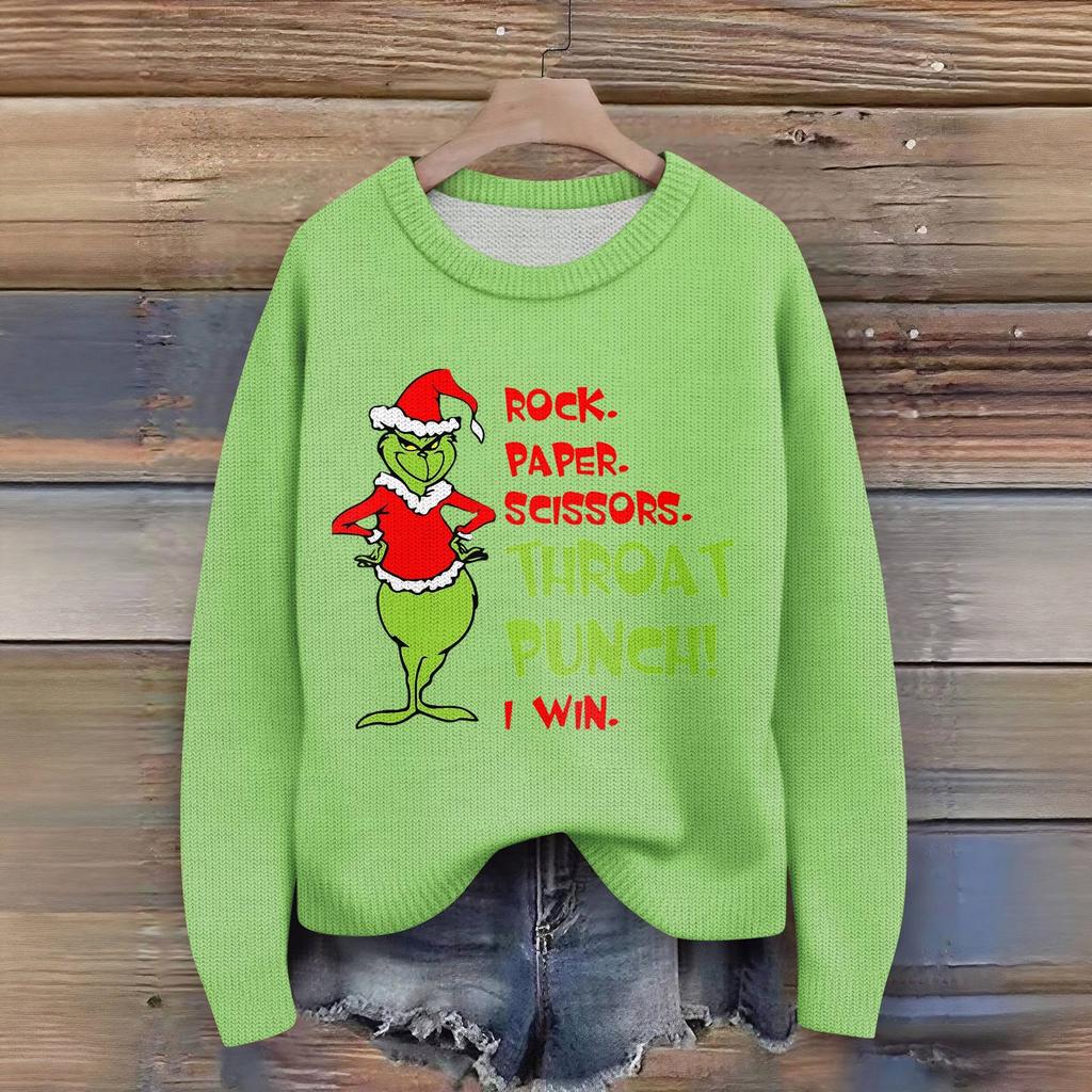 Women's Fashion Casual Long Sleeve Neck Sweater Pullover Top