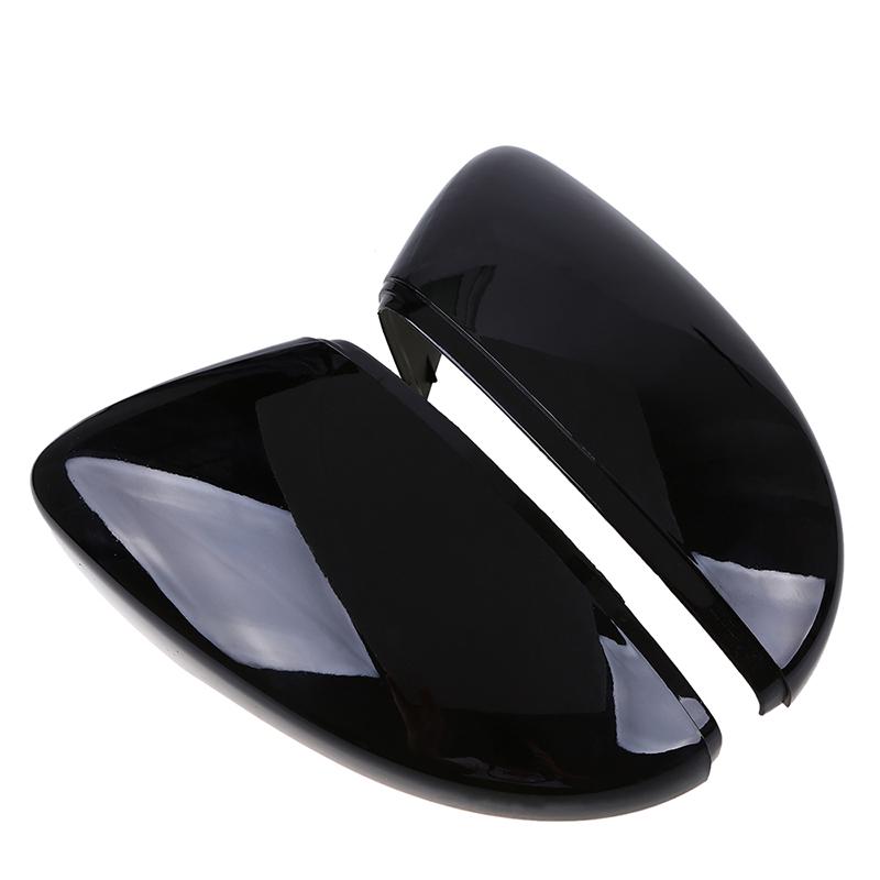 Auto-Seitenrückspiegelabdeckung, glänzend schwarz, Rückansichtskappen für VW Passat Beetle Jetta CC EOS Scirocco 2009–2018
