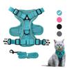 Cat Harness And Leash Set Escape Proof Reflective Outdoor Walking Kitten Vest Chest Strap For Dogs Cats Breathable Pet Harnesses