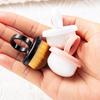 Nagelring-Staubbürste, tragbar, verstellbar, mit Fingerknopf, feine, weiche Bürste, Nagelbürstenwerkzeug, manuelles Maniküre-Reinigungswerkzeug