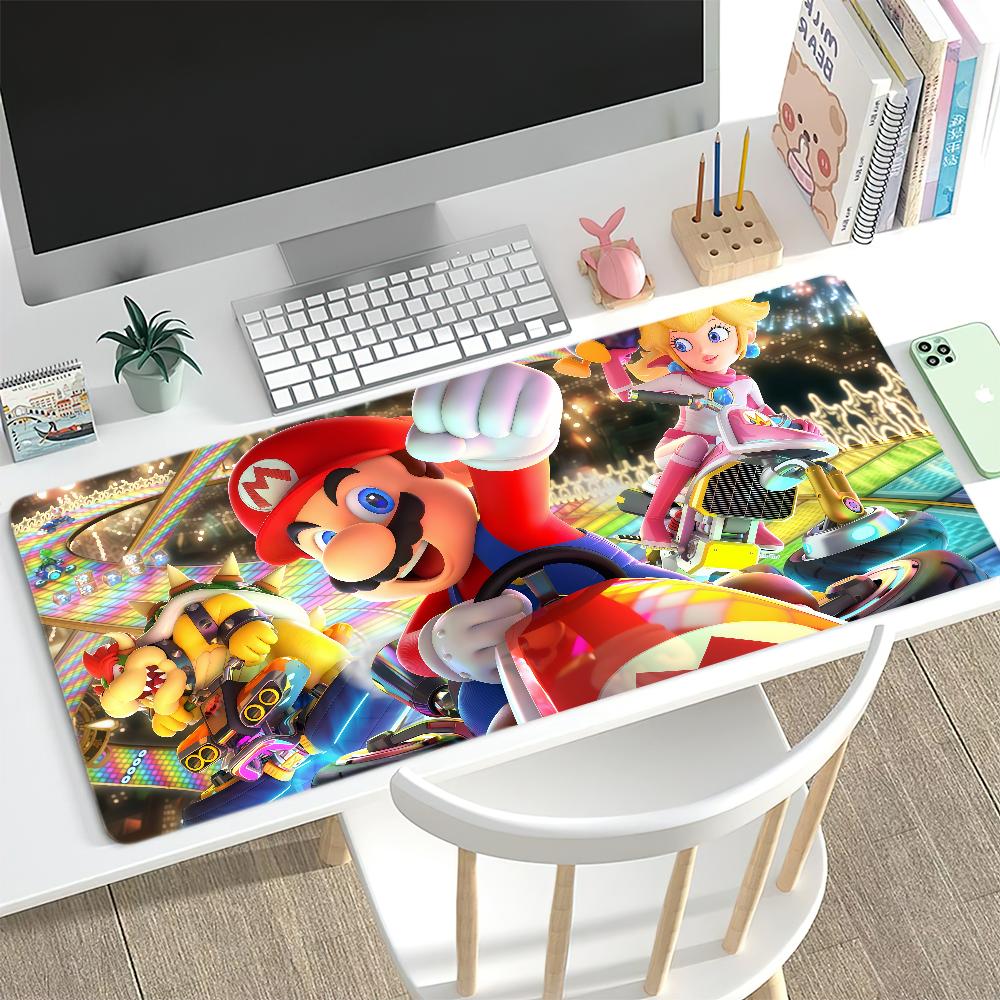 Karts 8 Deluxe Cute M-Mari Mouse Pad Desk Mat Large Non-slip Anti-fray Keyboard Ergonomic Office Rubber PC Home Custom