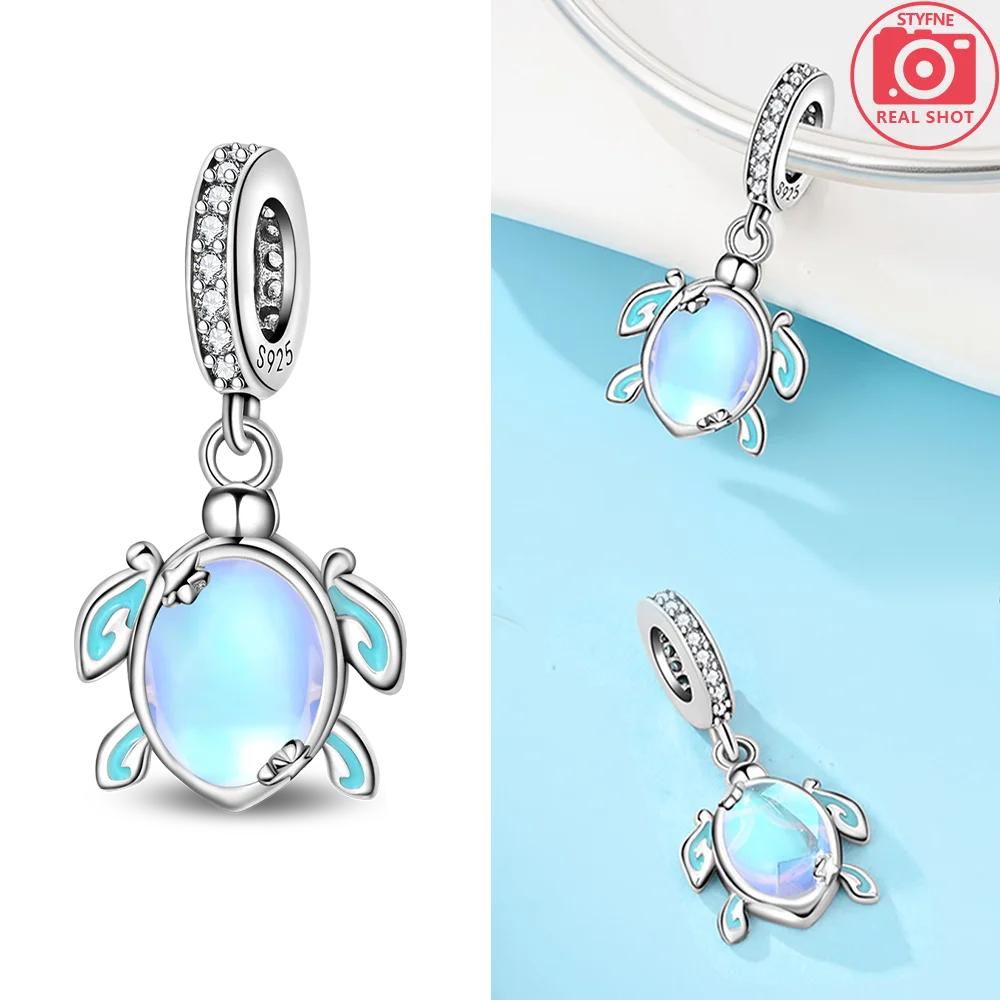 Blue Hermit Crab Butterfly Star Moon Pendant Floral Perfume Bottle Originalcopper Bead Fit Bracelet Women Jewelry Gift Set