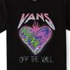 Vans Love Letter Print Round Neck Pullover Short Sleeve T-Shirt Women Tops Black VN000KPEBLK