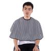 Soft Cloth Hair Cutting Barber Cape Hairdressing Salon Gown Bib Apron Vertical Stripes