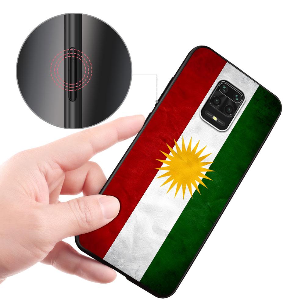 Kurdistan Flag Art Case for Xiaomi Redmi 10 10C 9C 9A 9i 9 Prime 9T 12 12C 10A K40 Pro Black Soft TPU Mobile Phone Bag Cover