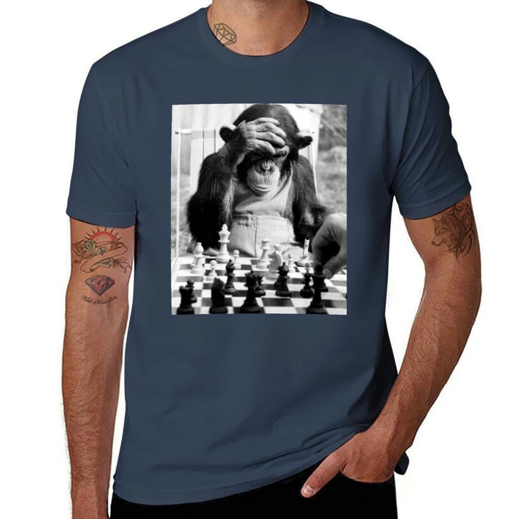 Monkey Play Chess Tshirt Quick Dry Outdoor Sports Tshirt