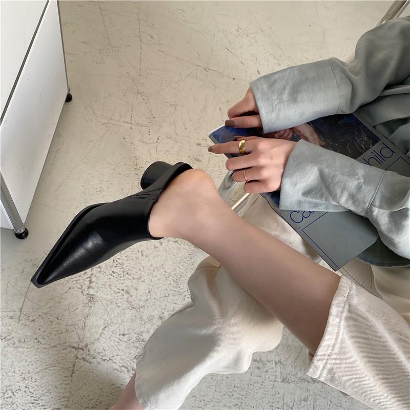 2024 New Baotou Half Slippers Female Summer Wear Muller Shoes Sandals Woman Shoes High Heels Sexy Shoes for Women Sandals