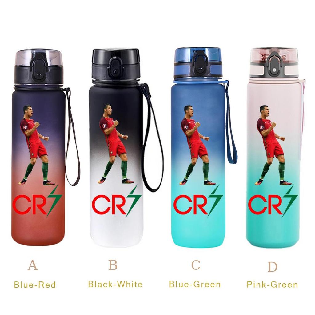 650ml Football Star Water Cup Ronaldo Portable Outdoor Large Capacity Sports Fitness Flip Cover Drinking Bottle Fans Gifts 6