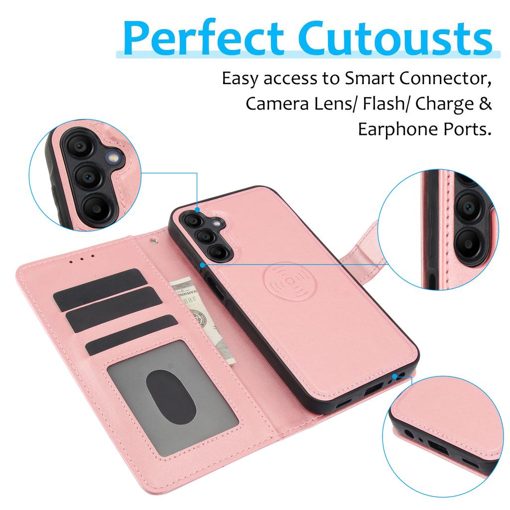 2 in 1 Detachable Card Slot Leather Magnetic Wallet Flip Case For Samsung Galaxy A55 A15 A16 S25 Ultra S24 Plus S23 FE S22 Cover