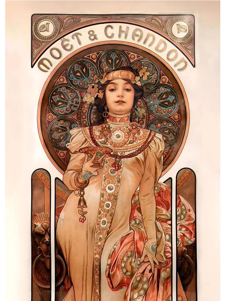 

Винтажные постеры в стиле модерн, Альфонс Муха, печать на холсте, абстрактная женская настенная картина для гостиной, домашний декор 70x120cm No Fram