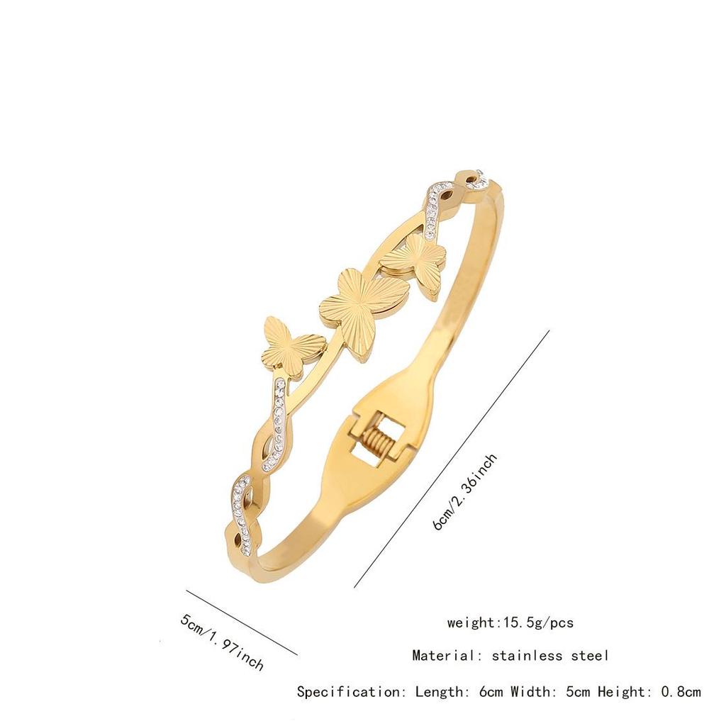Eis Süßes Voll Diamant Schlangenarmband mit Zirkonia-Blumen – Edelstahl Europäischer & Amerikanischer Modeschmuck