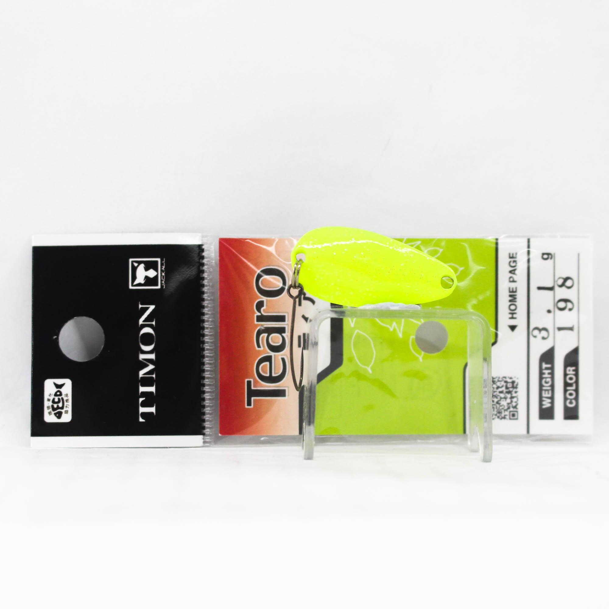 

Jackall Timon Tearo Trout Spoon 3.1 grams 198 Hl Chartreuse Black (2324)