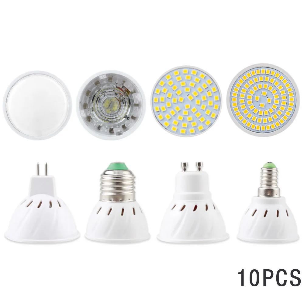 10PC Led Bulb Spotlight MR16 GU10 E27 E14 Spot Lamp 2835 SMD Lampada GU5.3 220V 110V 12V COB Bulb 3W 9W 12W 15W For Home Decor