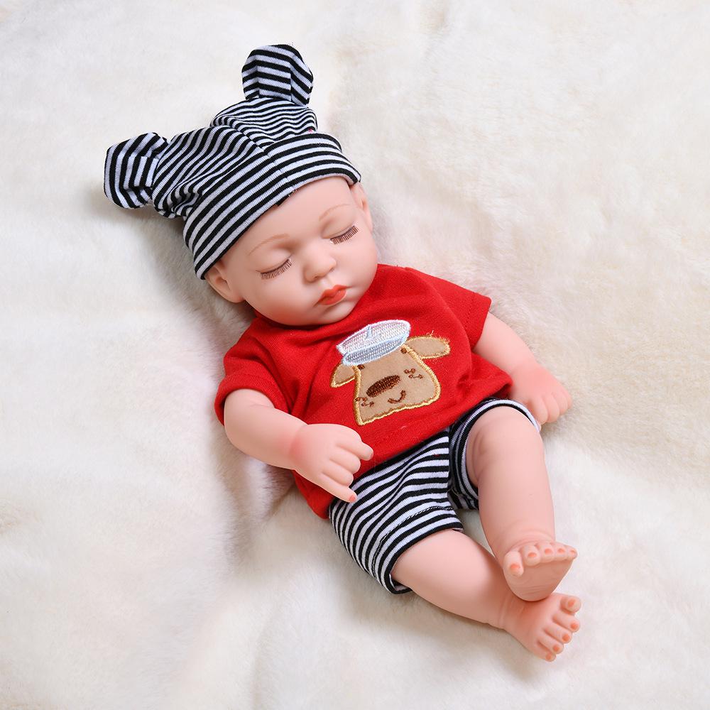 30cm Silicone Reborn Baby Doll - Soft Sleep Companion & Child Role-Playing Toy
