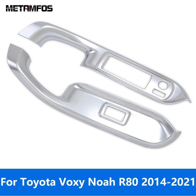 Window Lift Switch Cover Trim For Toyota Voxy Noah R80 2014-   Matte Interior Armrest Frame Accessories Car Styling