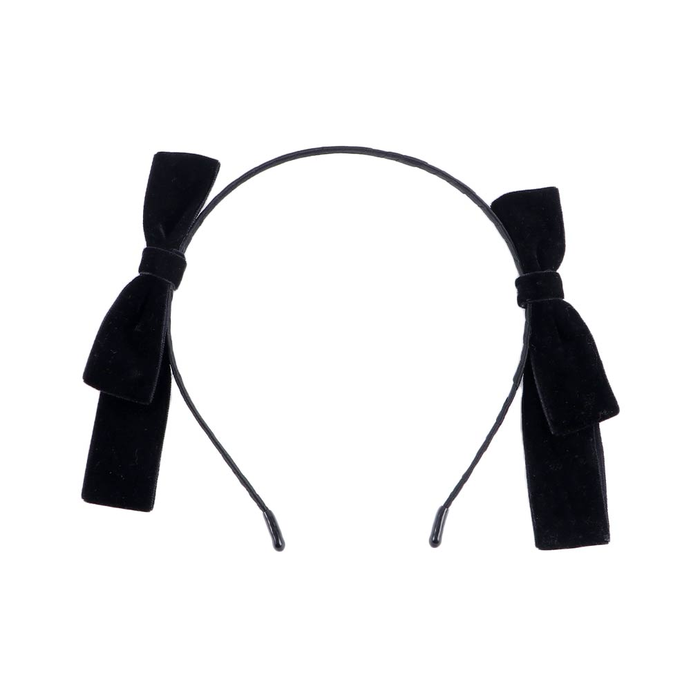 Fashion Hairband Wash Face Girls Headwear Make Up Velvet Bow Headband Hair Hoop Hair Accessories Hair Bands чёрный