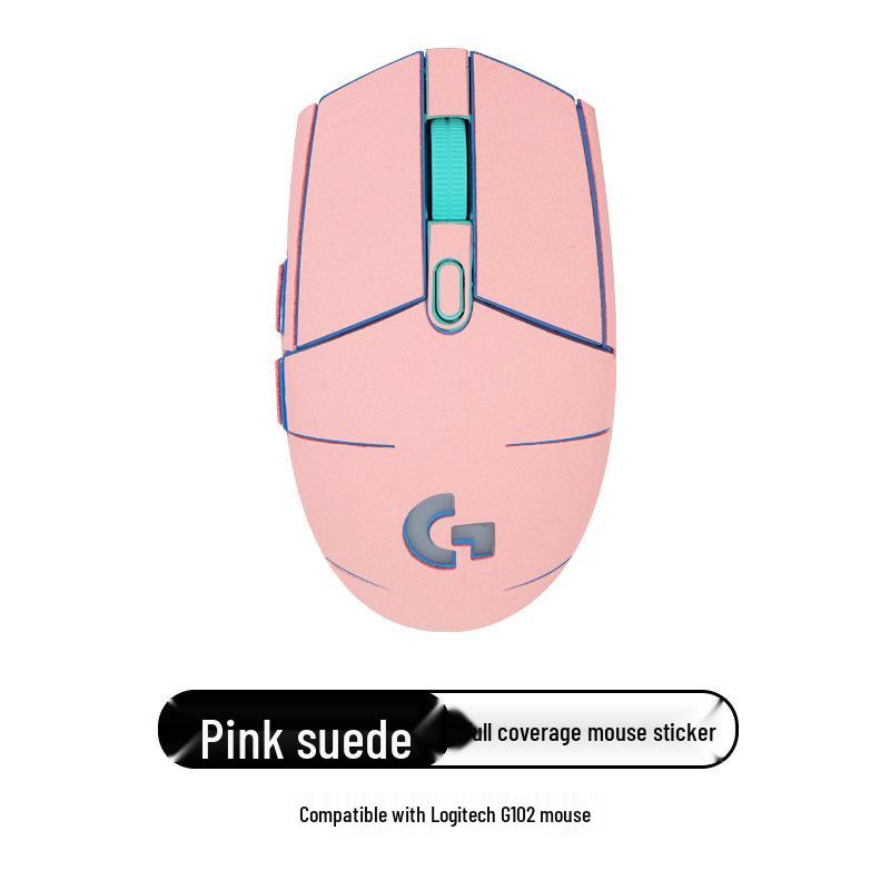 Logitech G102/G304/GPRO Anti-Slip Suede Mouse Stickers - Full Coverage, Sweat-Absorbent, Anti-Sweat Back Stickers