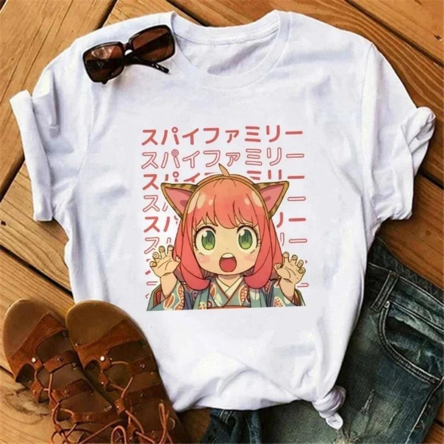 Unisex T-shirt Anime Spy X Family Print T-shirt Wommen Japanese Harajuku Short Sleeve Summer T-shirts Tops Kawaii O-Neck Women's T-shirt Top1