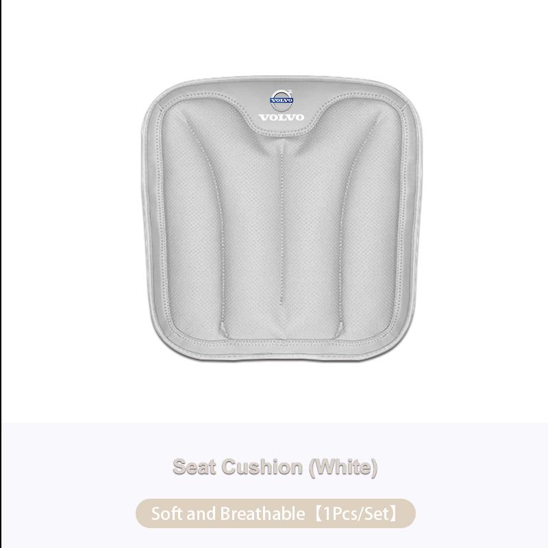 Car Interior Neck Pillow Leather Lumbar Breathable Seat Cushion For Volvo XC90 V90 V60 XC60 V40 EC40 EX40 S80 S60 S90 C40 XC40