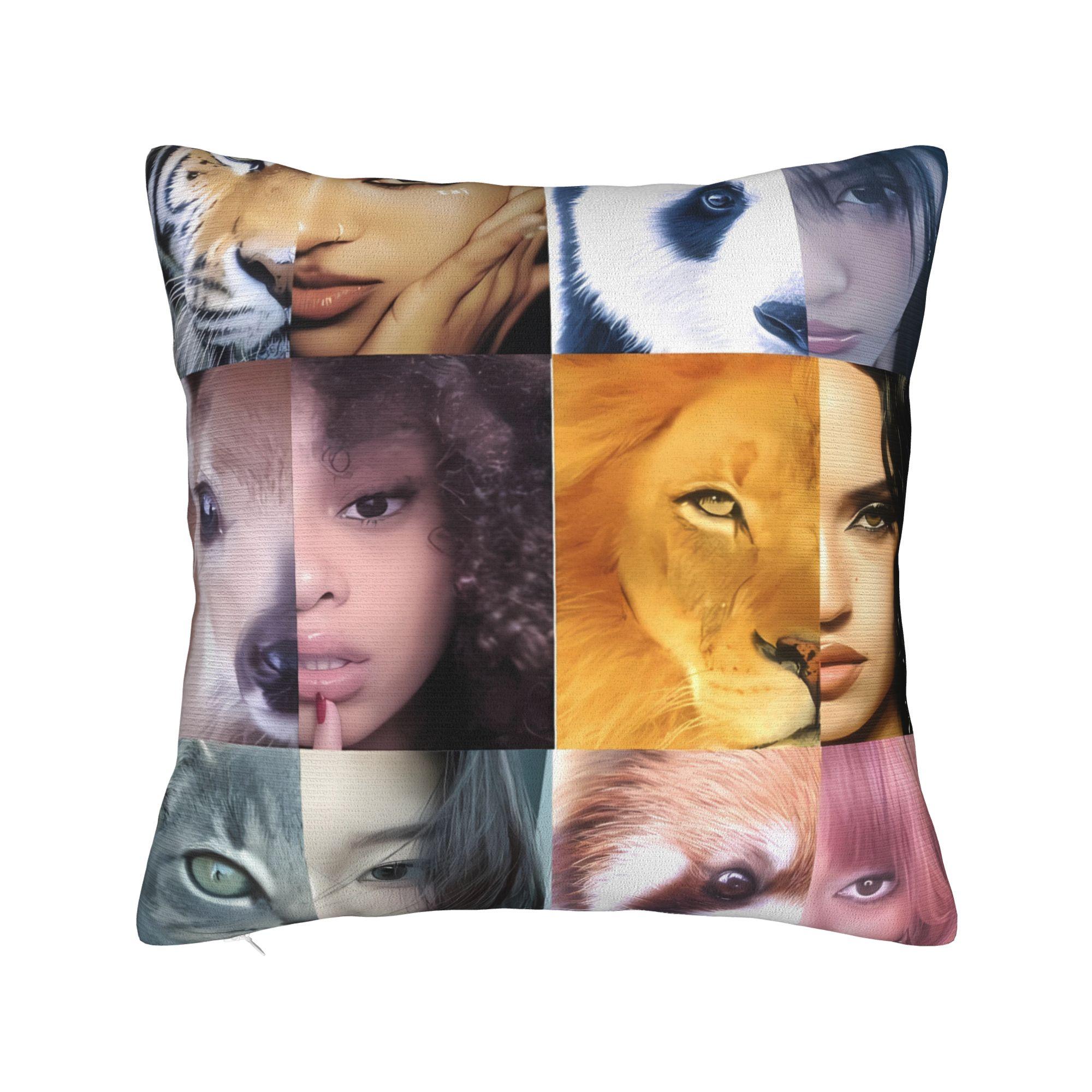 

Pillow Cover Katseye Kpop Music Girls Funny Pillow Case For Sofa Couch Bed Living Room Pillowcases 12x12Inch