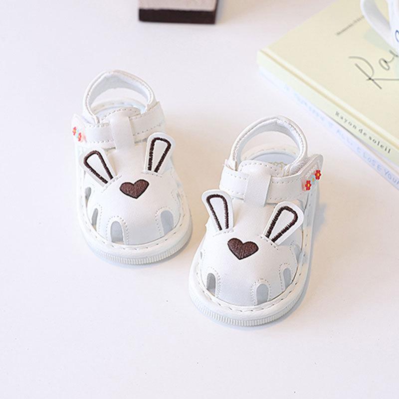 Cartoon Baby Girl Shoes With Soft Sole And Sound For Summer Toddler Footwear