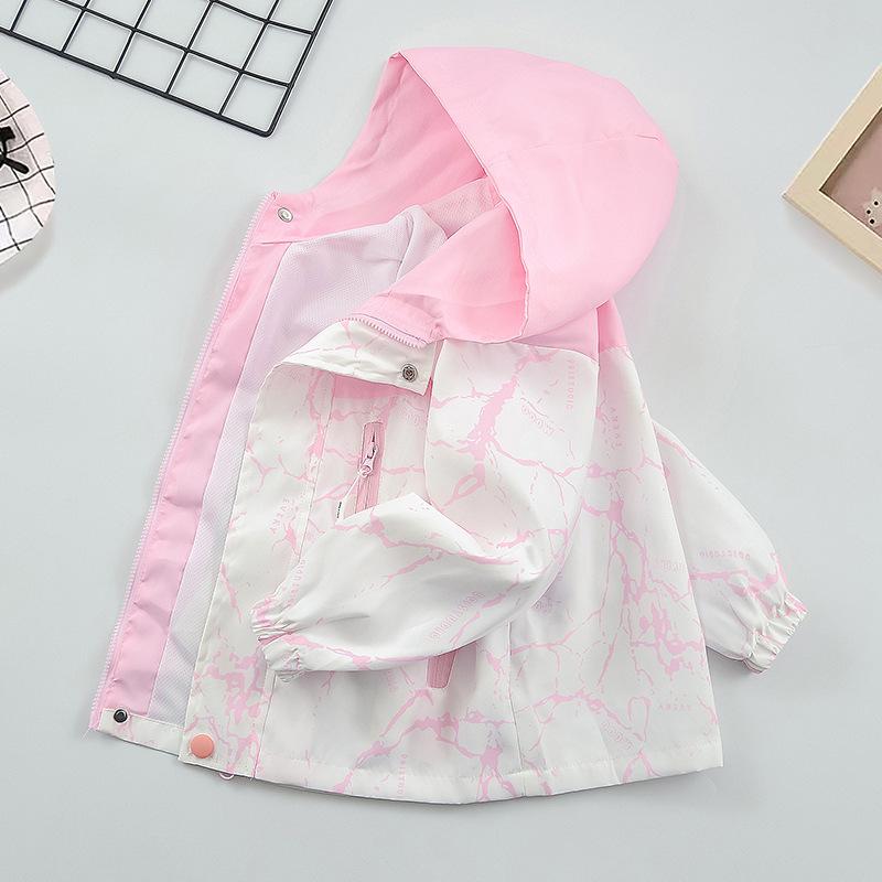 Girls Kids Thickened Windproof Warm Colorblock Fashion Outdoor Jacket