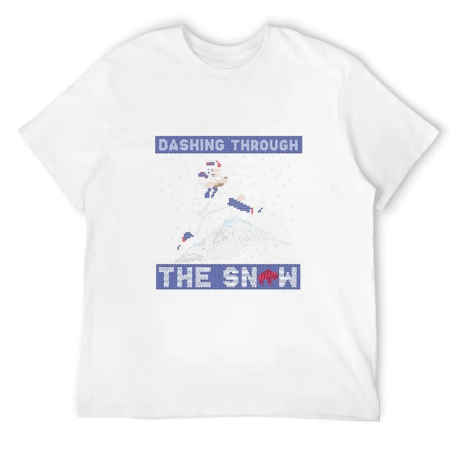 Dashing Through the Snow T-Shirt quick-drying clothes blacks oversizeds mens t shirts top quality S