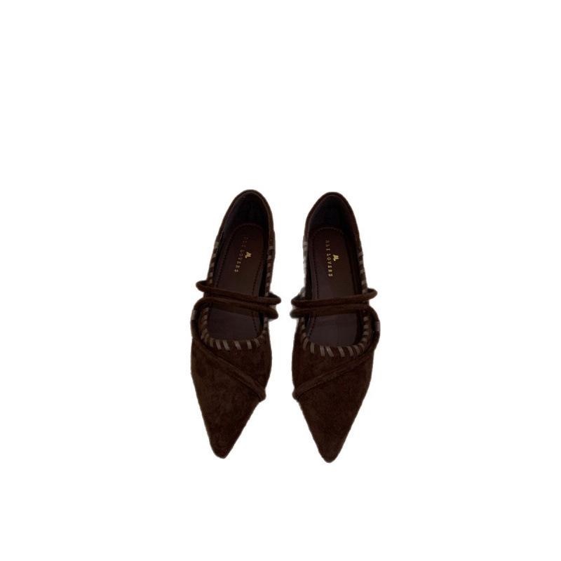 Inner Height Increase~ French Retro Pointed Mary Jane Single Shoes Women's Shoes New In Autumn 2025