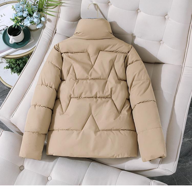 Short Fashion Cotton-padded Jacket Women's Winter Korean Version of The Thickened Stand-up Collar Small Large Size Cotton-padded Casual Jacket