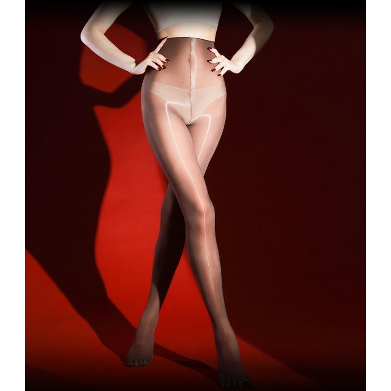 Latest Design Toe Separate Oil Shiny Pantyhose Sexy Black Brown Toe Tights Silk Smooth Ultra Thin Cicada Wing Sexy Women Stockings