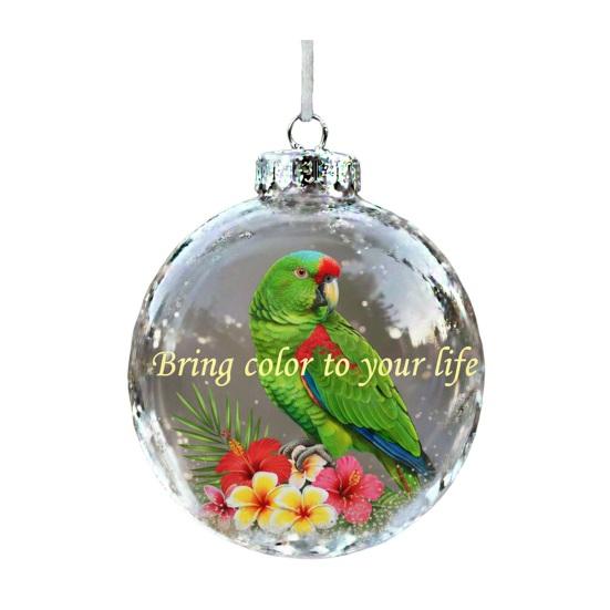 Christmas Ornament Christmas Tree Bird Spherical Decorative Pendant Snowflake Ornament Holiday Tree Decoration
