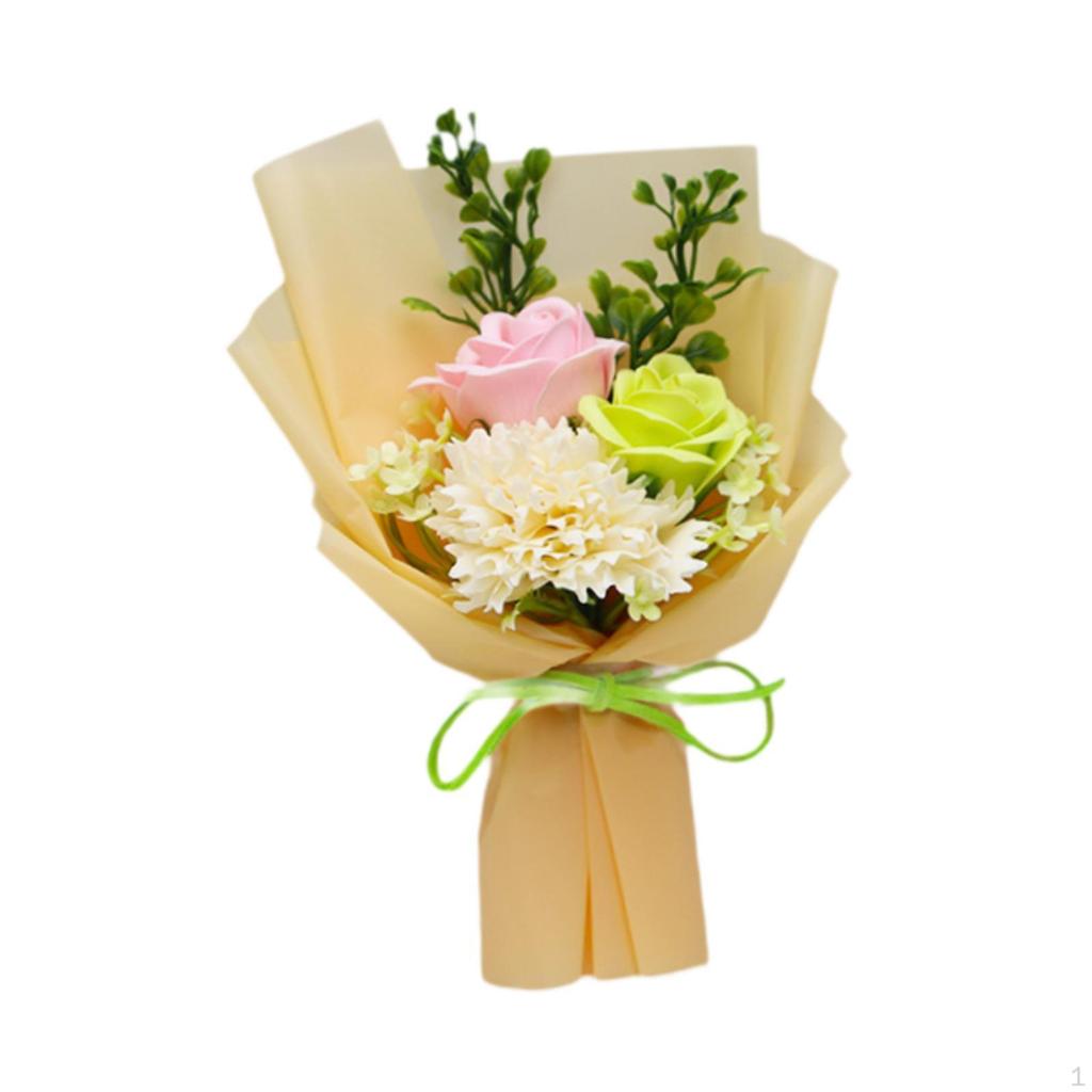 Artificial Flowers Decorative Scented Carnation Soap Floral for Thanksgiving Anniversary