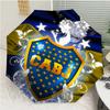 Club Atlético Boca Juniors Print Automatic Umbrella, 8 Rib Iron Frame, Plastic Handle, Suitable for Outdoor Travel &Daily , Ideal Gift