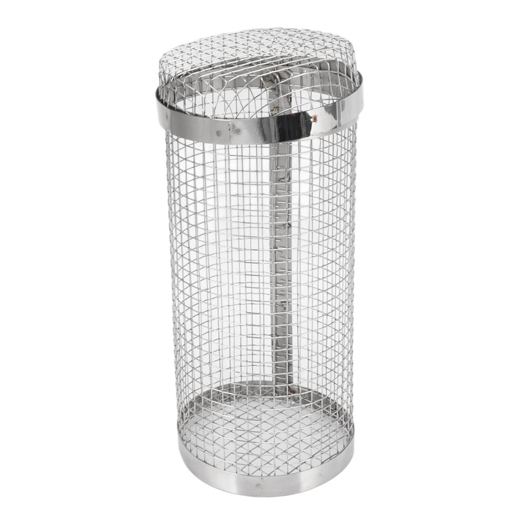 Barbecue Grilling Basket Stainless Steel Heat Resistant Rust Prevention BBQ Grill Cage with Hook