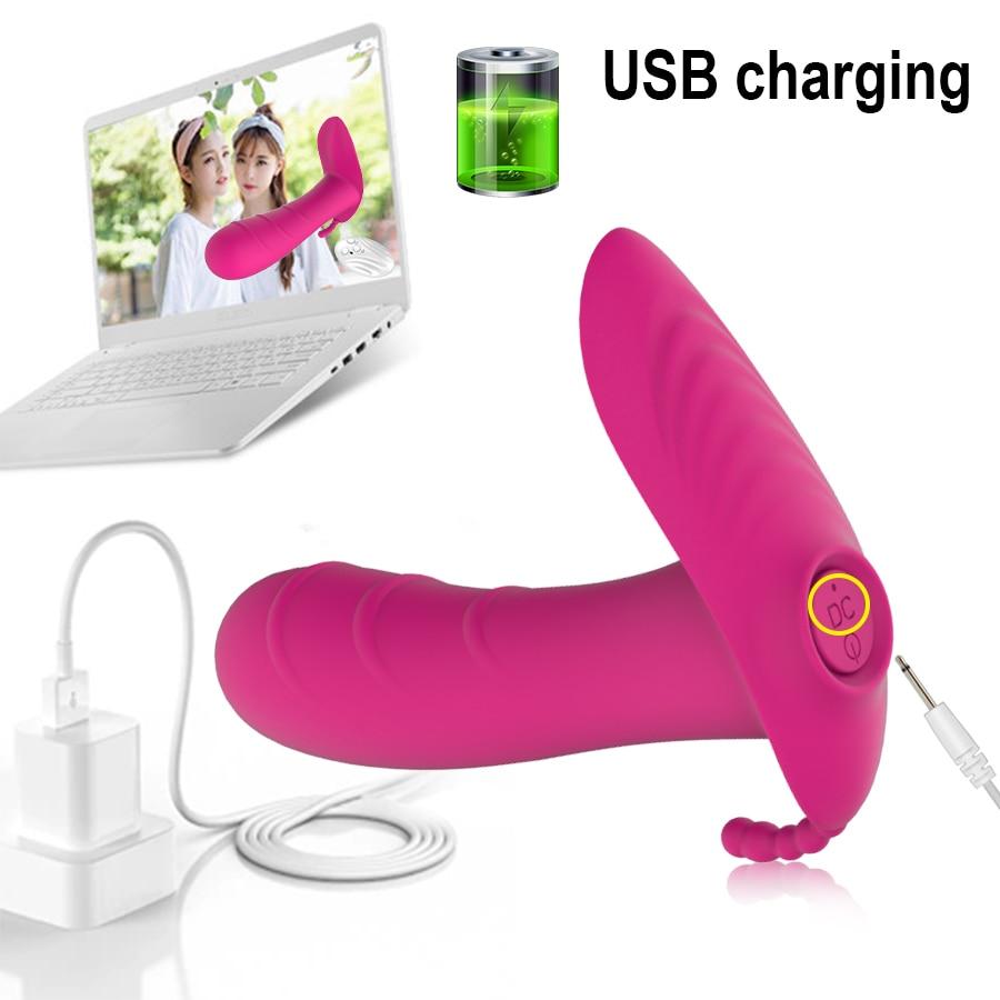 Trådløs fjernkontroll Dildo Vibrator for Kvinner Usynlig Bærbar G Spot Vibrerende Truser Klitorisstimulator Analsexleketøy Kvinnelig onanering