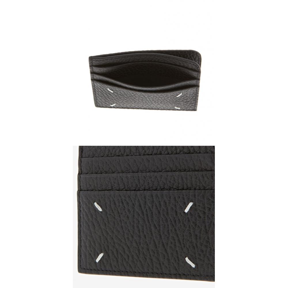 Port card din piele texturată cusută Maison Margiela Sa3vx0007 P4455 T8013