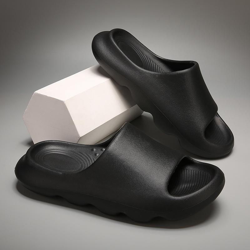 

Толстоподошвенные EVA тапочки для женщин и летних пар, для дома, улицы, ванной, пляжа, крутые тапочки 44-45 чёрный