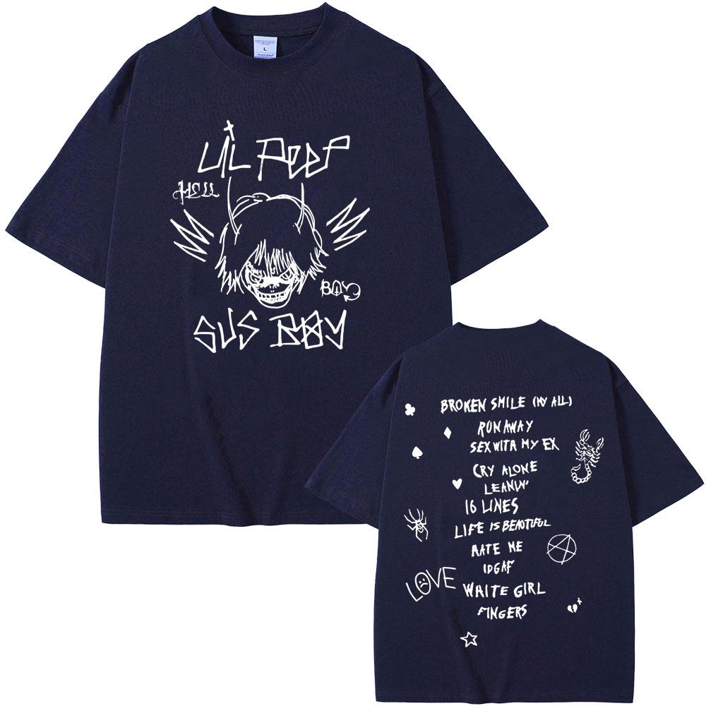 Hot Rapper Lil Peep Sus Boy Graphic Tshirts Come Over When Youre Sober T Shirts Unisex Fashion Hip Hop Oversized Tshirt