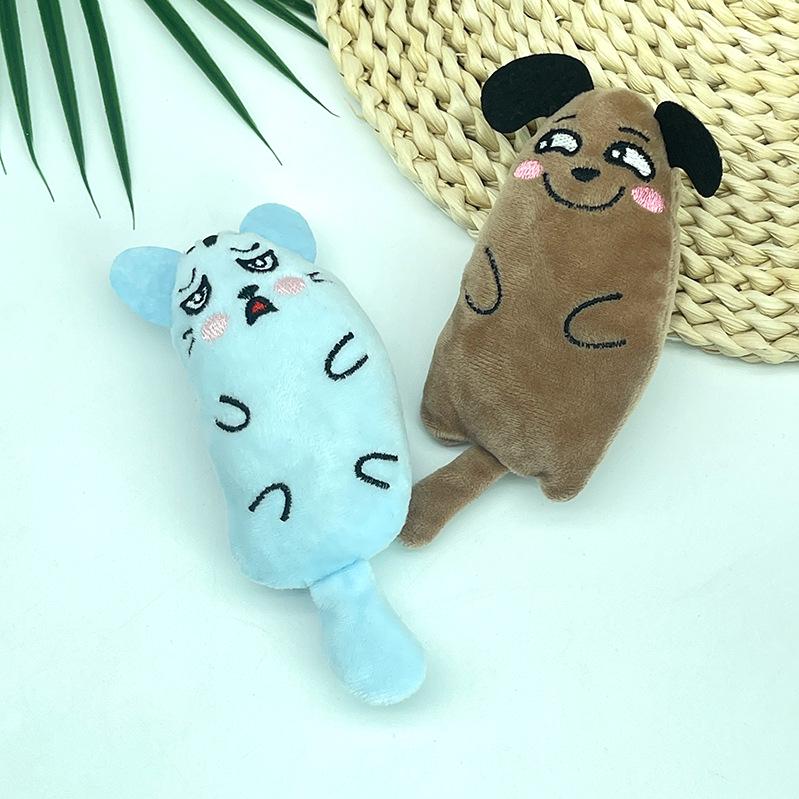 Cartoon Catnip Chewable Cotton Cat Toy - Durable & Teething-Friendly Stuffed Doll