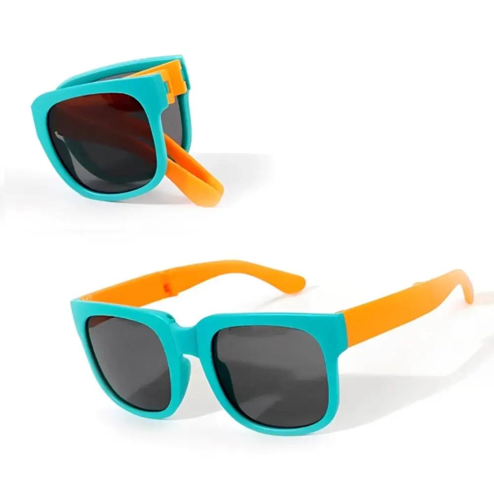 Square Frame Kids Sunglasses Fashion Uv 400 Outdoor Foldable Sunglasses Children Eyewear For Toddler Boys And Girls