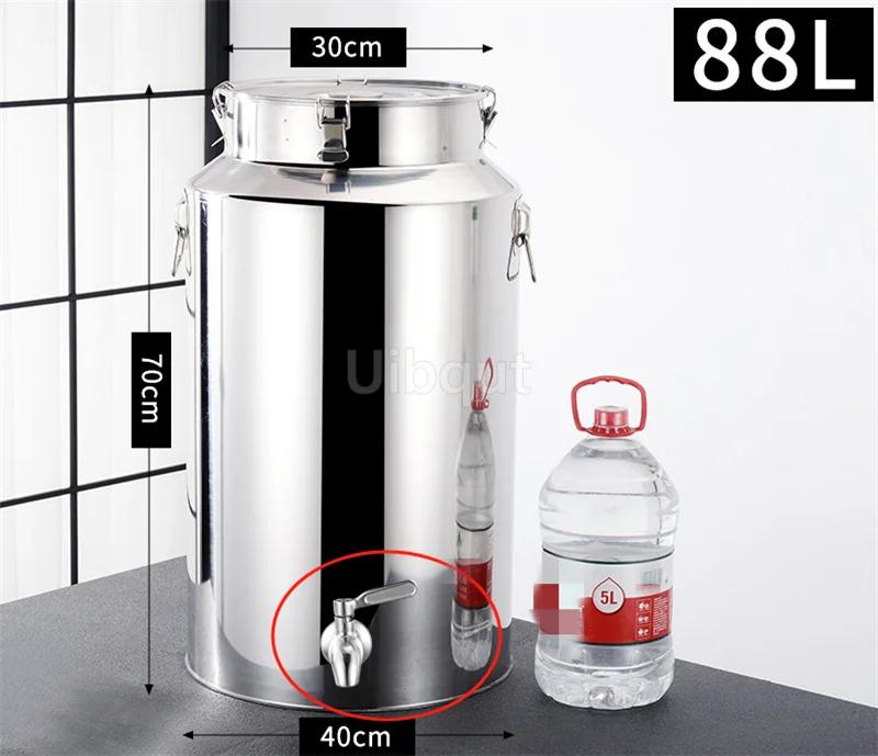 Tank Edible Oil Tank Peanut Milk tea Wine Sealed Tank Brewing Fermentation Stainless Steel Sealed Barrel with Faucet ransport