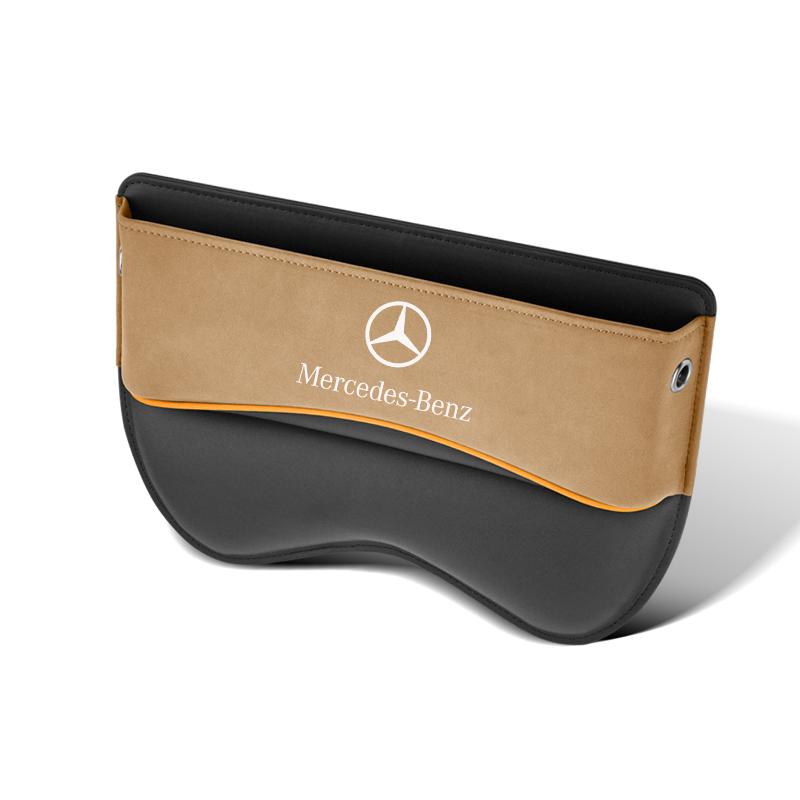 Scatola portaoggetti per fessura sedile auto Portabicchieri in pelle Accessori Per Mercedes-Benz AMG Classe A B C E S V R A45 C43 CLA GLA GLB GLC SLK SL
